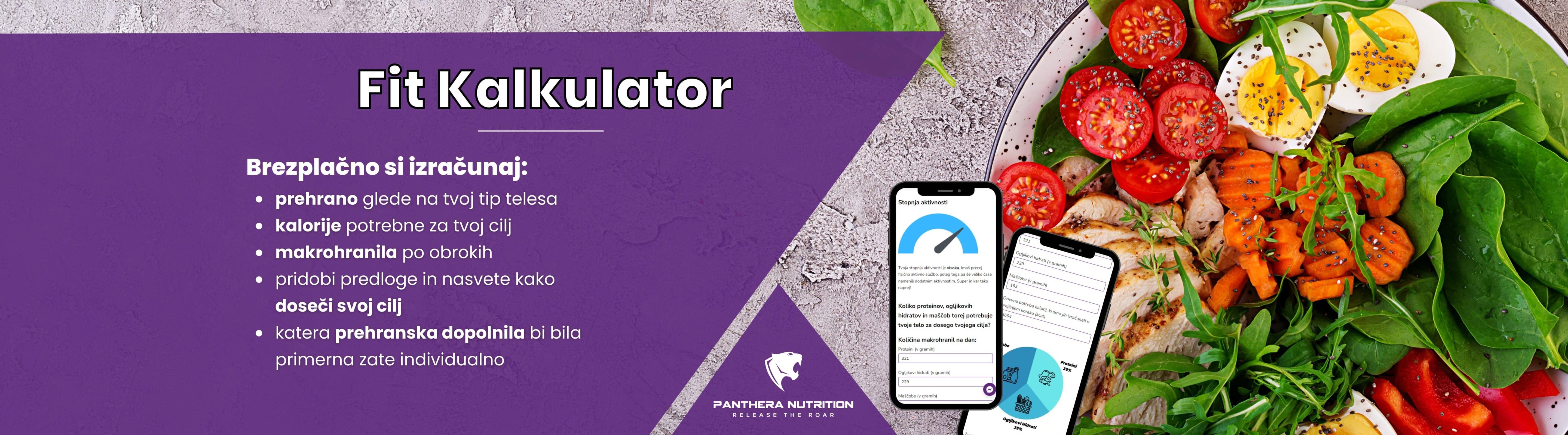 Website banner Fit kalkulator Panthera Nutrition