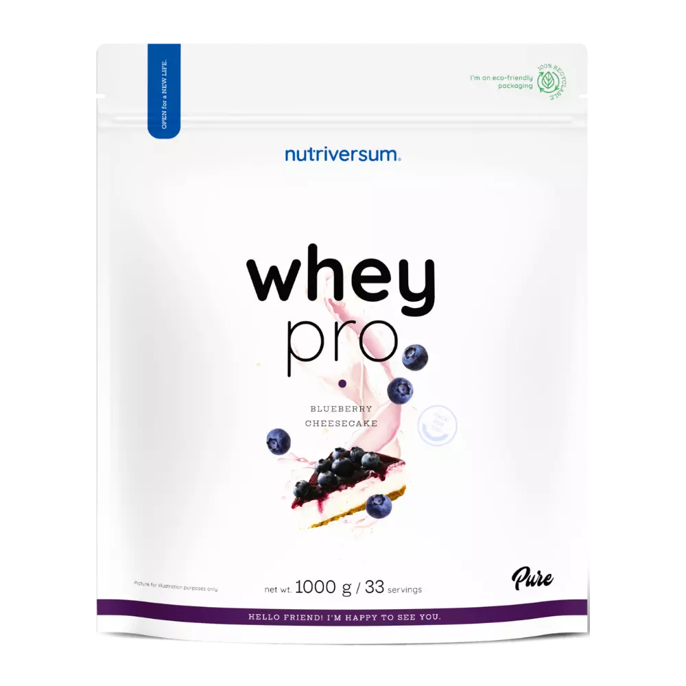 Nutriversum, Whey Pro beljakovine, Blueberry Cheesecake, 1000g