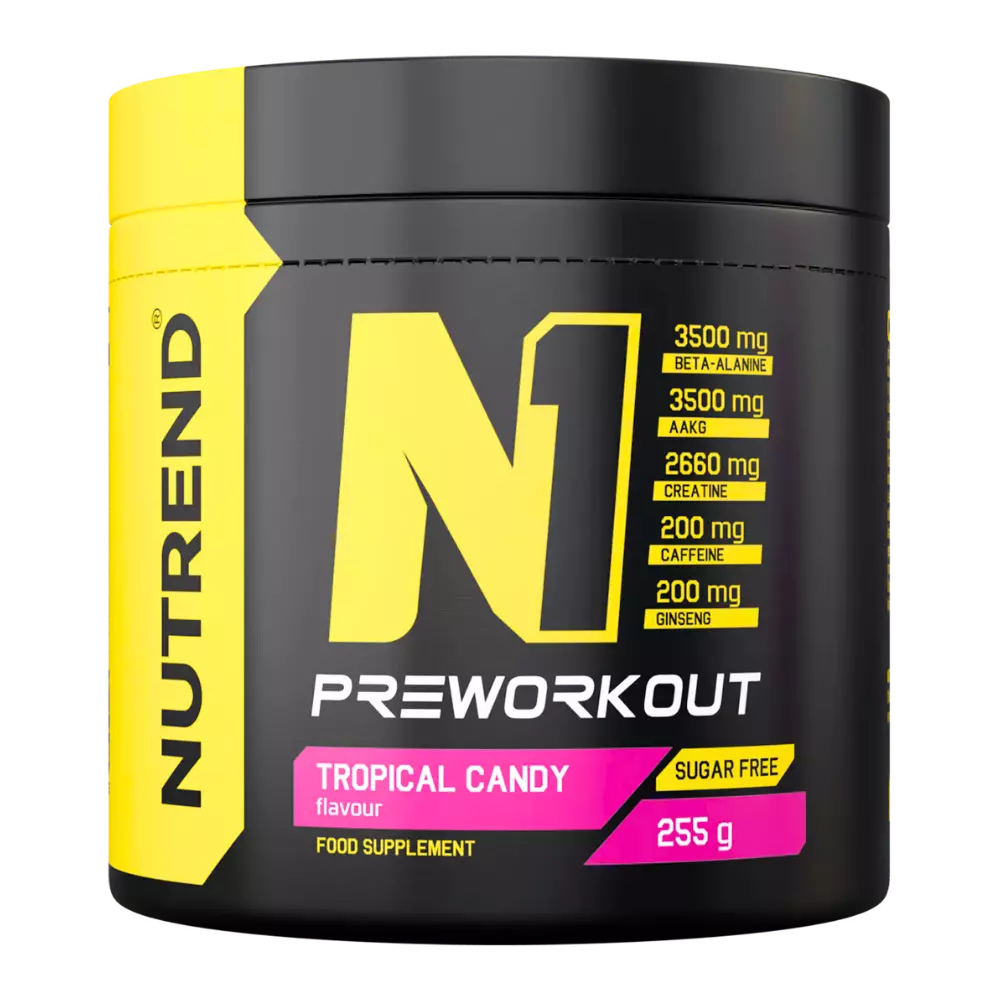 Nutrend, N1 Pre-workout, Tropical Candy, 255g