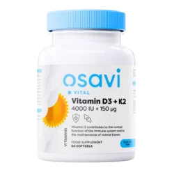 Osavi, D3 + K2 vitamin, 4000 IE, 60 softgelov