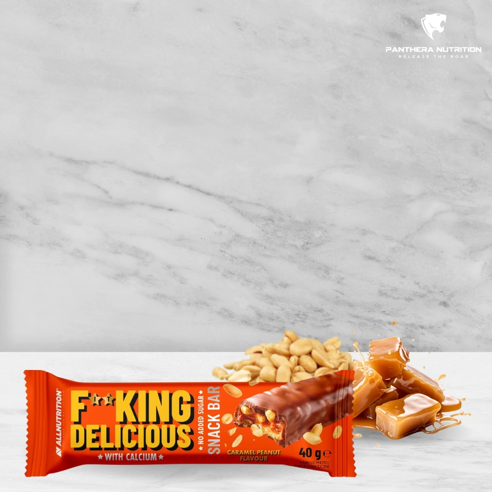 Allnutrition, Fitking Delicious Snack Bar, Caramel Peanut, 40g