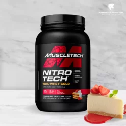 Muscletech, Nitro-Tech 100% Whey Gold, Strawberry Shortcake, 907g-m