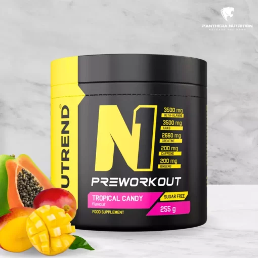 Nutrend, N1 Pre-workout, Tropical Candy, 255g-m