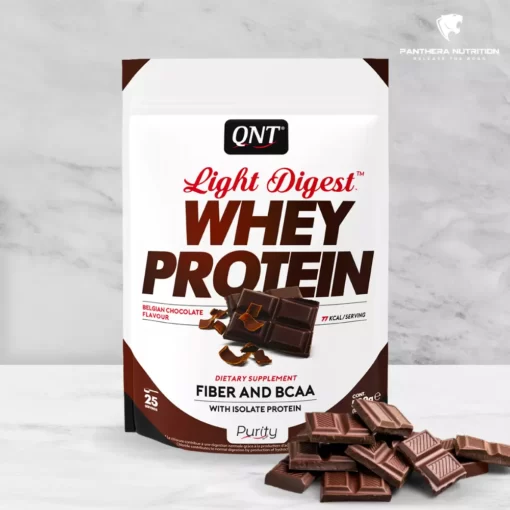 QNT, Light Digest Whey Protein, Belgian Chocolate, 500g-m