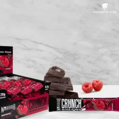 Warrior, Crunch Bar, Raspberry Dark Chocolate, 64g-m