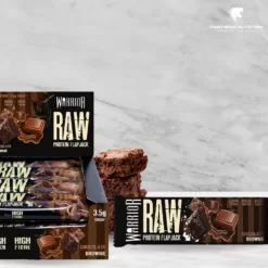 Warrior, Raw Protein Flapjack, Chocolate Brownie, 75g-m