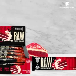 Warrior, Raw Protein Flapjack, Red Velvet Cake, 75g-m