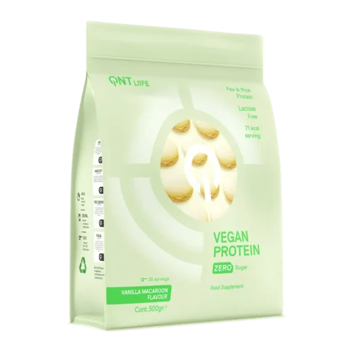 QNT, Vegan protein, Vanilla Macaroon Muffin, 500g