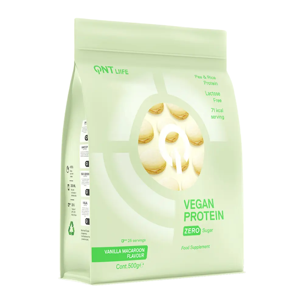 QNT, Vegan protein, Vanilla Macaroon Muffin, 500g