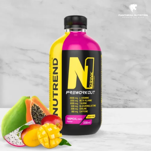 Nutrend, N1 Pre workout Drink, Tropical Fruits, 330ml-m