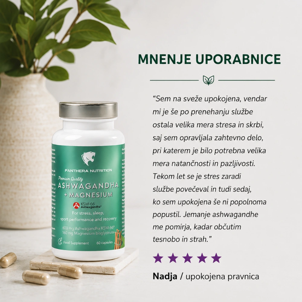 Panthera Nutrition, Ashwagandha+magnezij, mnenje o izdelku