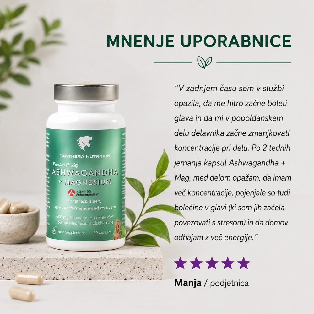 Panthera Nutrition, Ashwagandha+magnezij, mnenje o izdelku