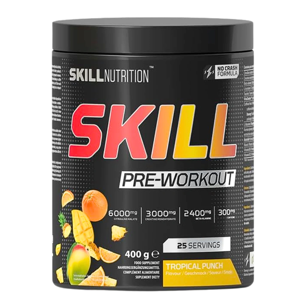 Skill Nutrition, Skill pre-workout, Tropical Punch, 400g