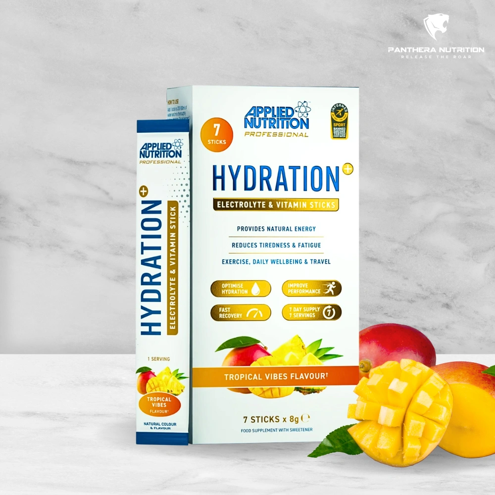 Applied Nutrition, Hydration+ Electrolyte & Vitamin Sticks, Tropical Vibes, 7x8g