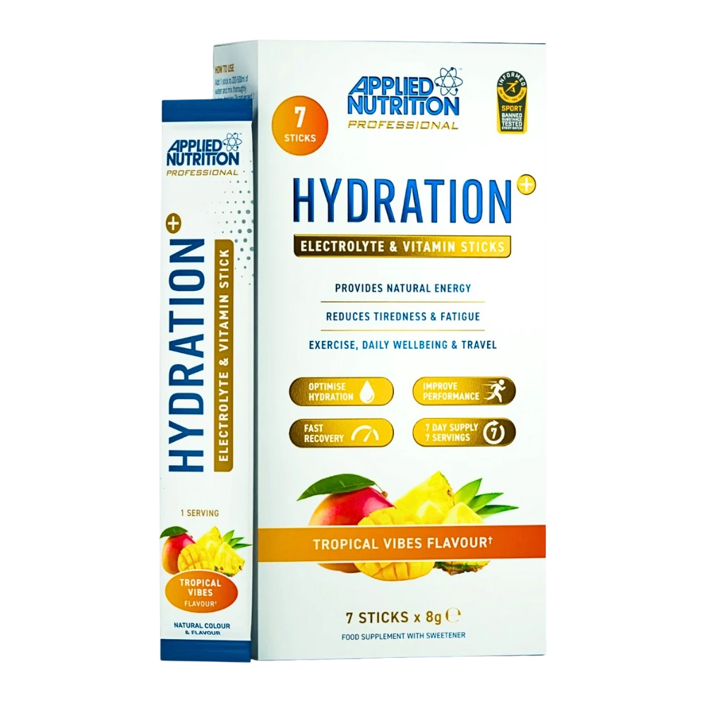 Applied Nutrition, Hydration+ Electrolyte & Vitamin Sticks, Tropical Vibes, 7x8g