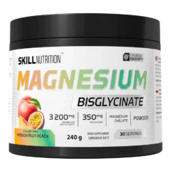 Skill Nutrition, Magnezijev bisglicinat v prahu, Passion Fruit+Peach, 240g